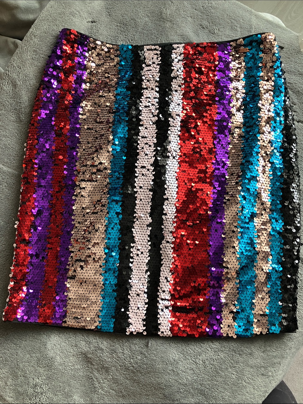 Armani Exchange Multicolor Sequin Mini Skirt